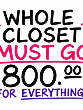 Whole closet buy everything price is firm all are in excellent condition